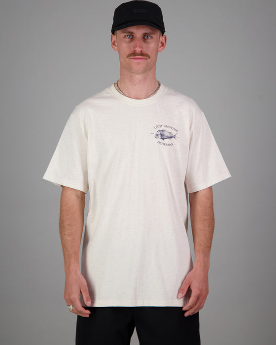 Just Another Fisherman Snapper Logo Tee - Oatmeal