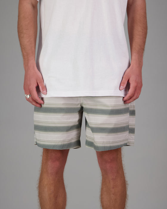 Just Another Fisherman Water Column Shorts - Green Stripe