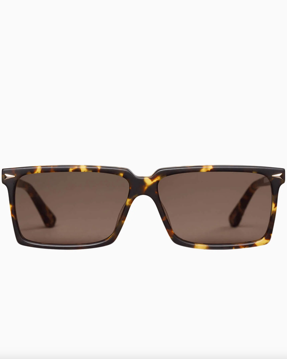 Valley Conviction - Matte Clear Tort with 24k Gold Metal Trim / Brown Lens