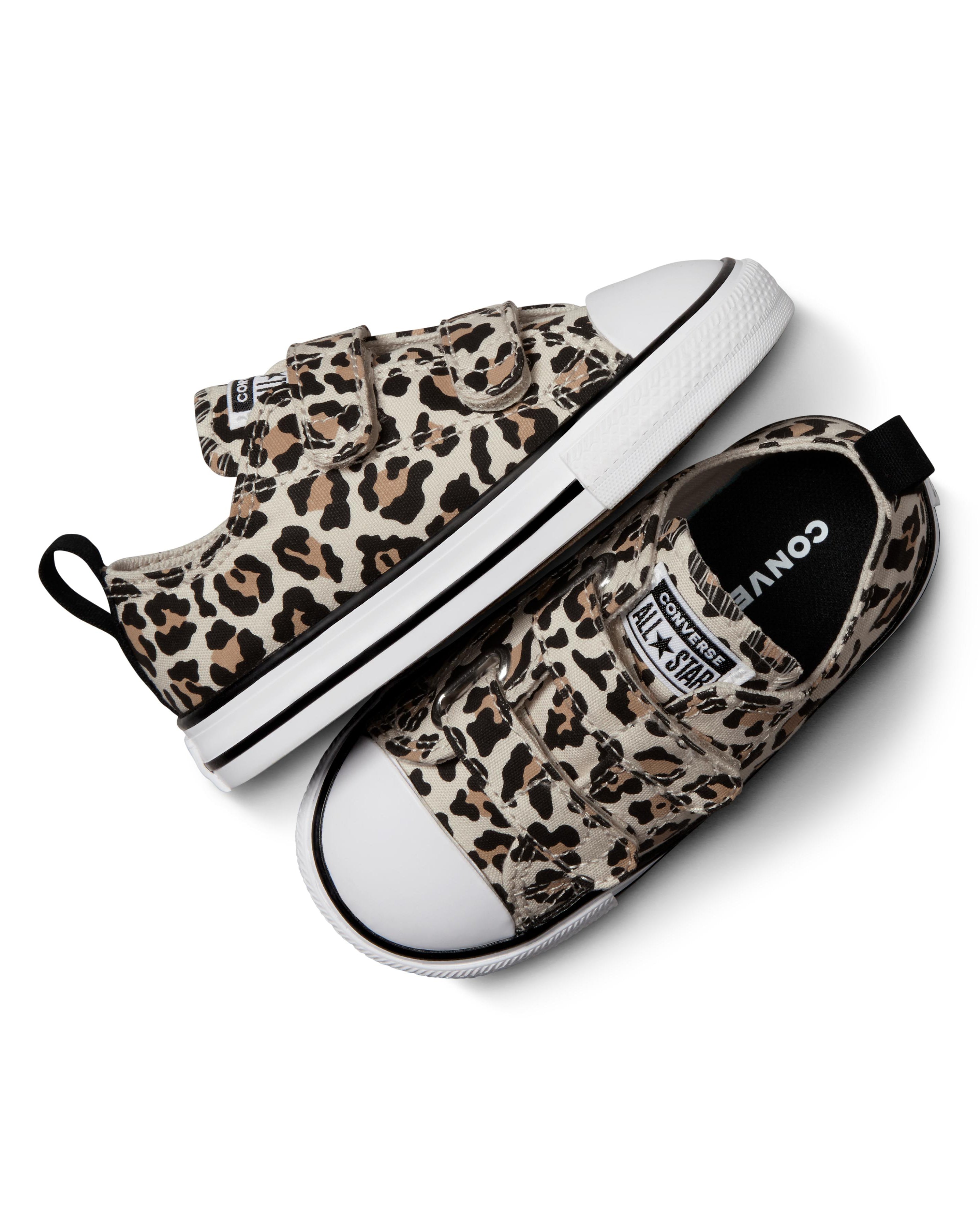 Converse Chuck Taylor All Star Leopard Love 2V Toddler Low Top - Driftwood/Black/White