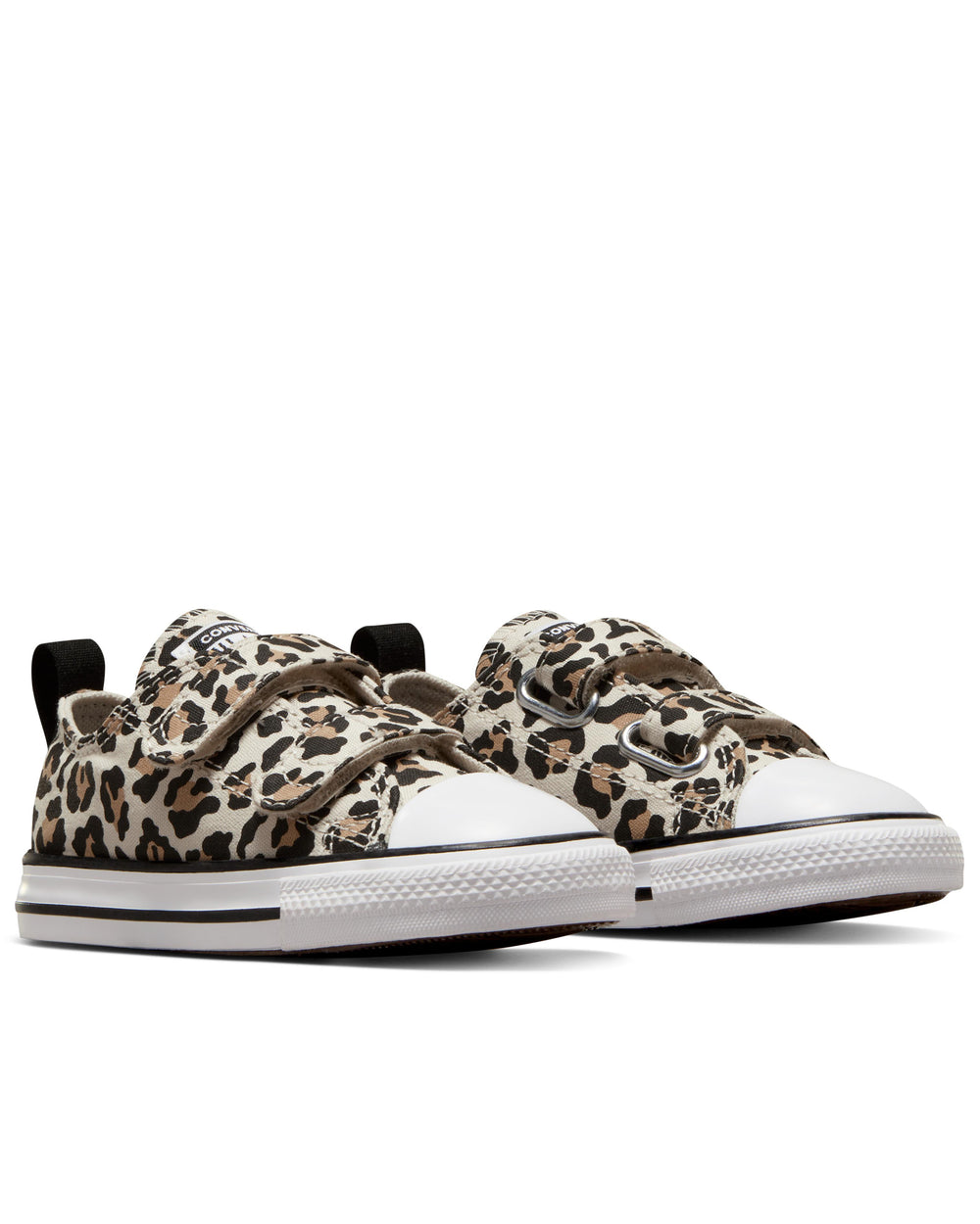 Converse Chuck Taylor All Star Leopard Love 2V Toddler Low Top - Driftwood/Black/White
