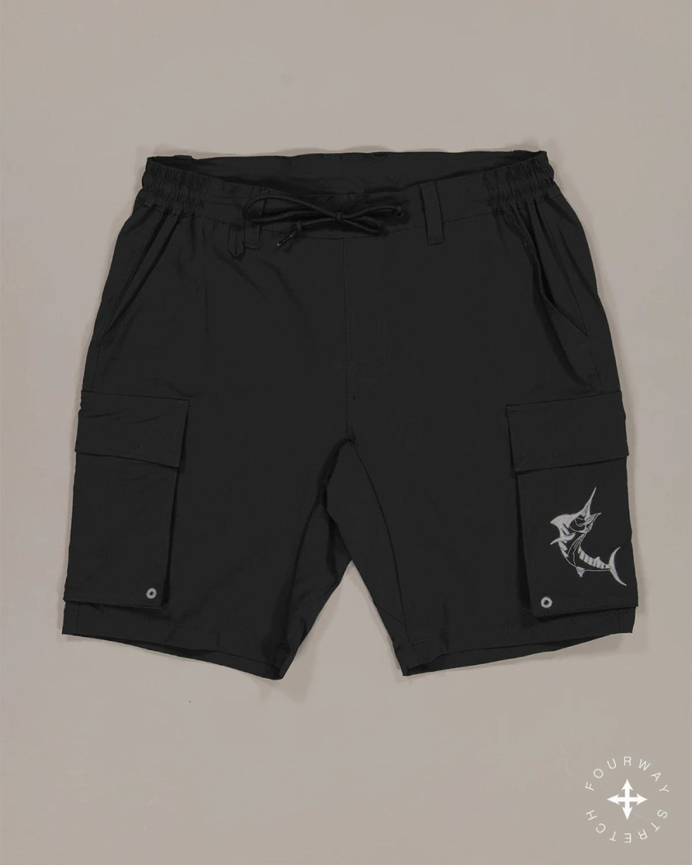 Just Another Fisherman Angler Tech Cargo Shorts - Black