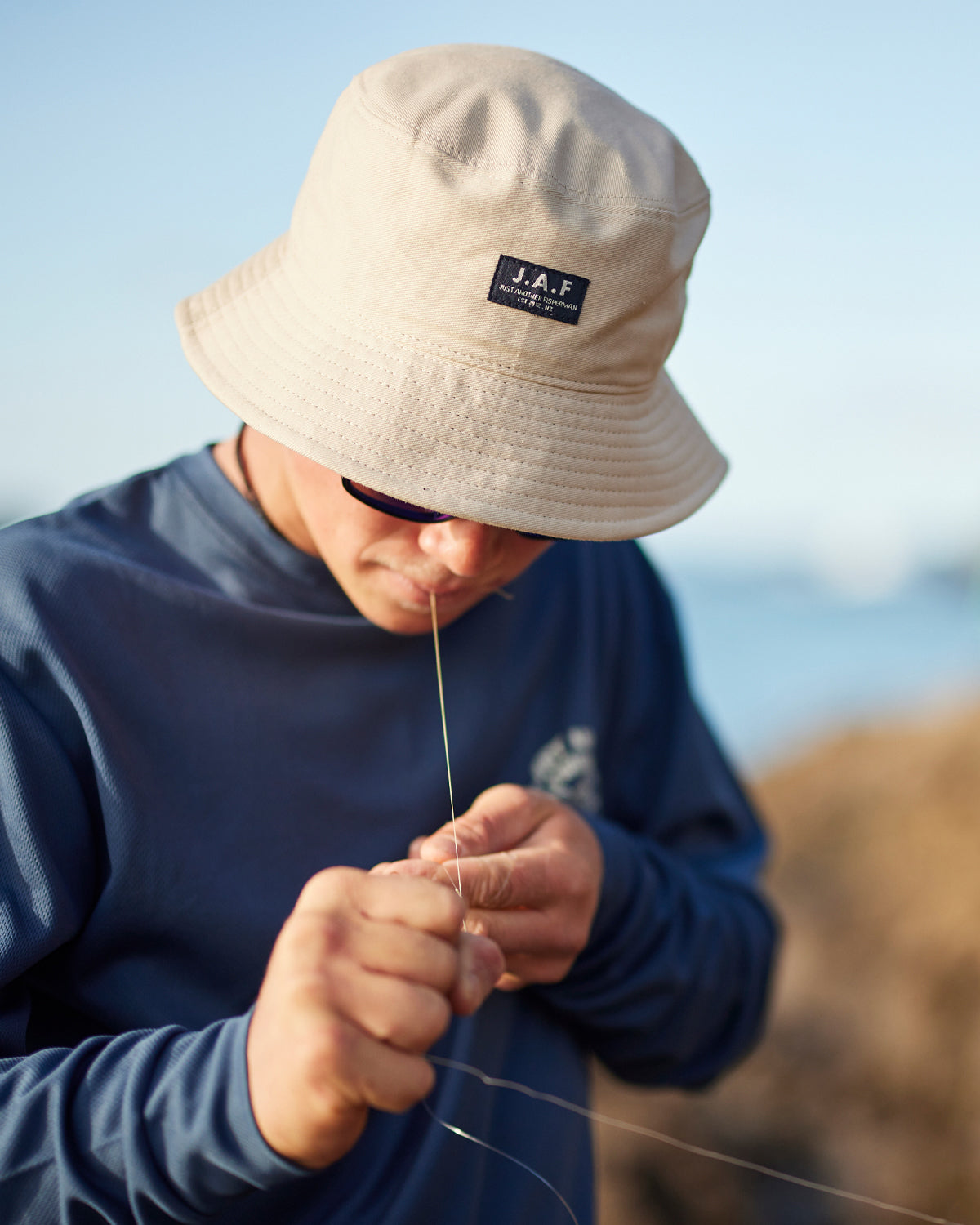 Just Another Fisherman Dawn till Dusk Bucket Hat - Natural