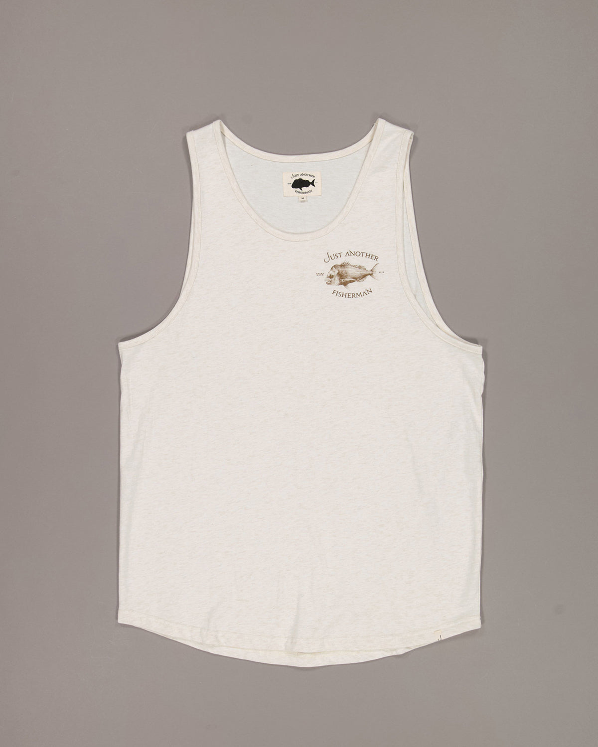 Just Another Fisherman Snapper Logo Singlet - Oatmeal