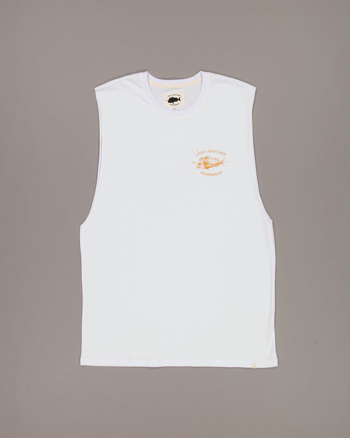 Just Another Fisherman Snapper Logo Tank - White