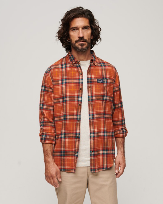 Superdry Lumberjack Shirt - Drayton Check Orange