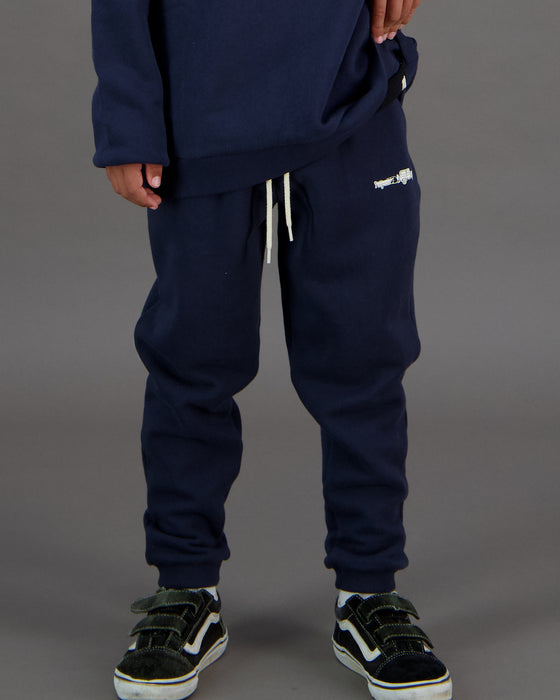 Just Another Fisherman Mini Cruiser Life Track Pants - Navy/Snow White